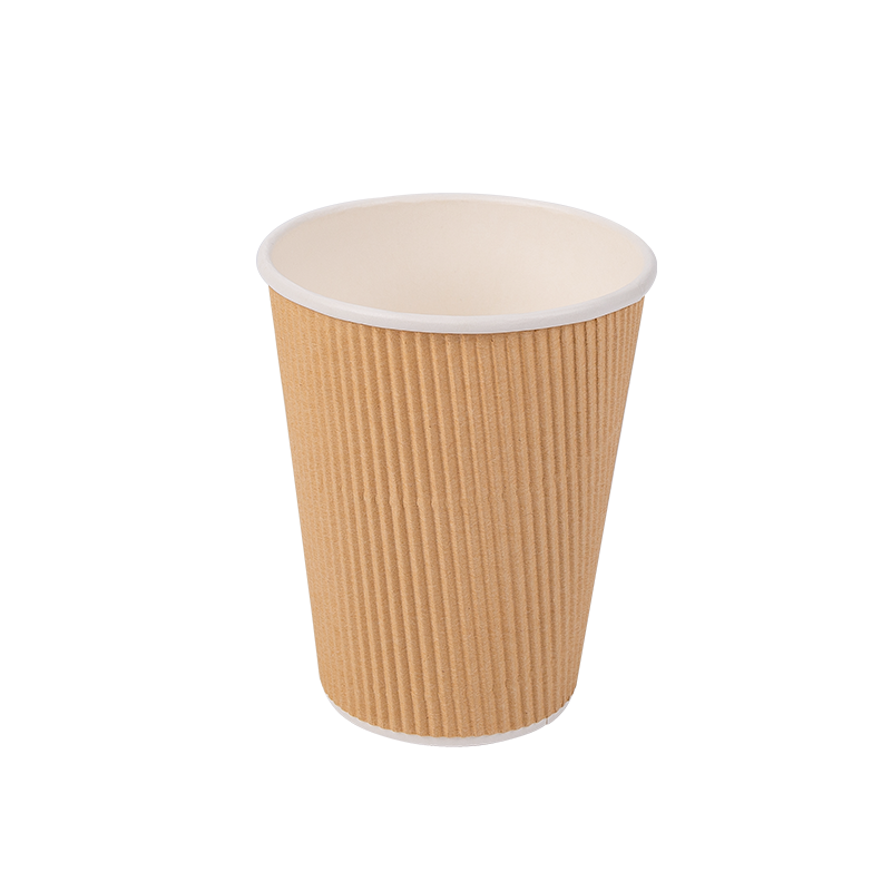 12oz engångsmuggar av biologiskt nedbrytbara wellpapper